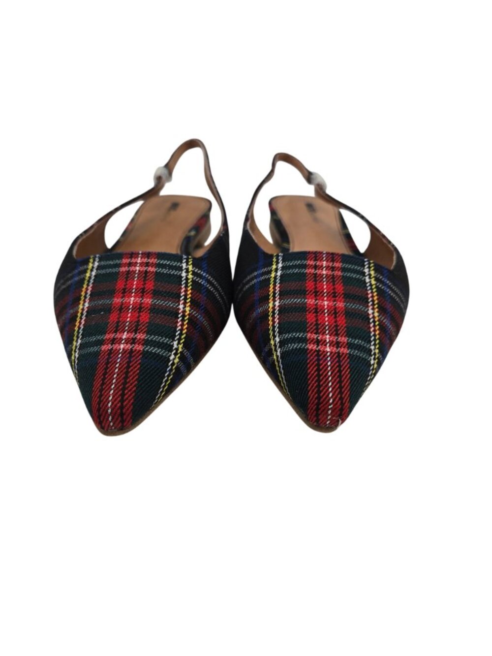 NWT/NIB Matiko Lori Pointy Toe Flats in Green Tartan Size 38/US 7.5 - Picture 5 of 8